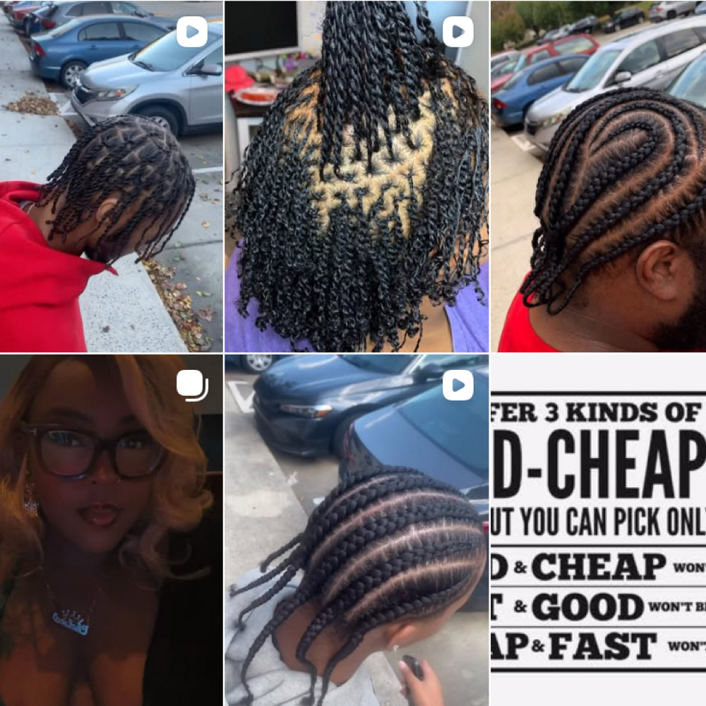 Mens' Box Braids at Glamour Touch by Che' in Durham, NC