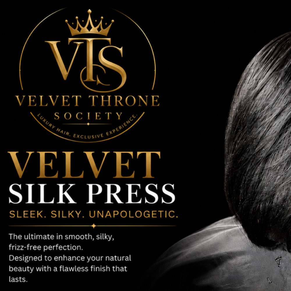 Velvet Silk press at Velvet Throne Society LLC in Wichita, KS