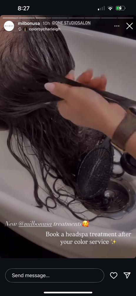 Scalp Treatment Milbon at My Salon Bae - Kara Shaw in Calabasas, CA