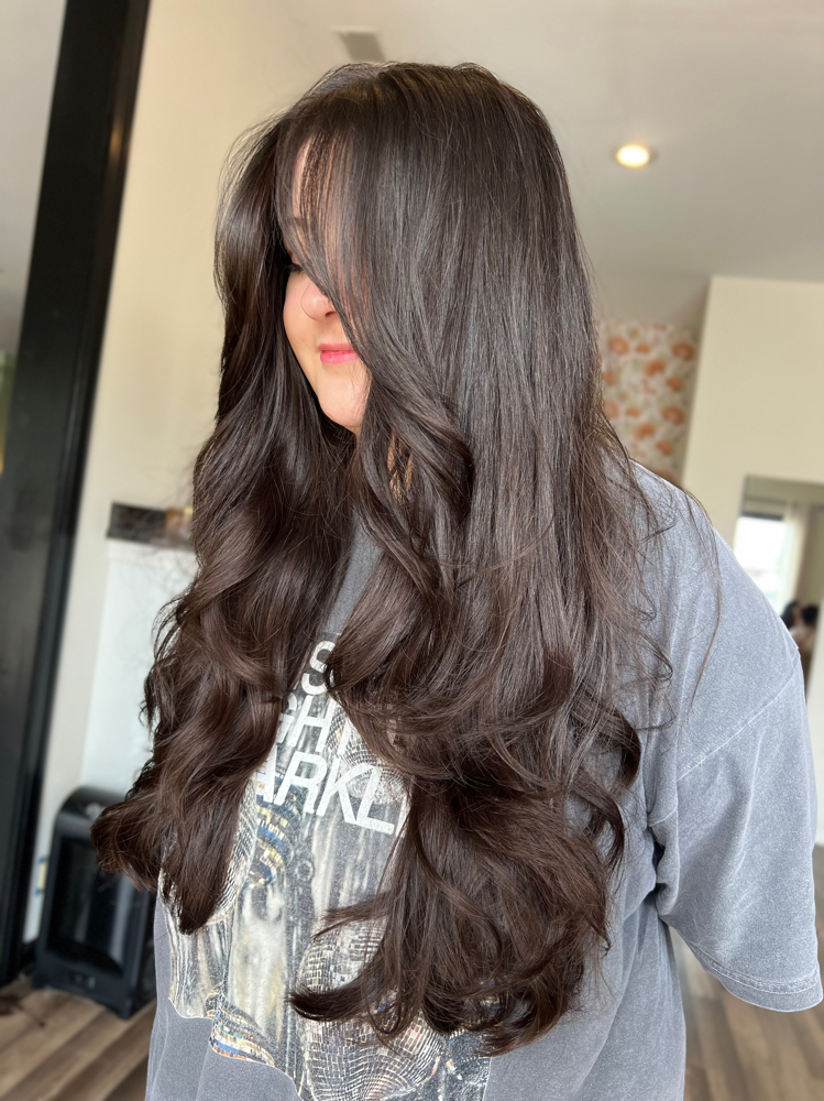 Custom Layered Cut + Blowout Style at Daxella Salon in Hernando, MS