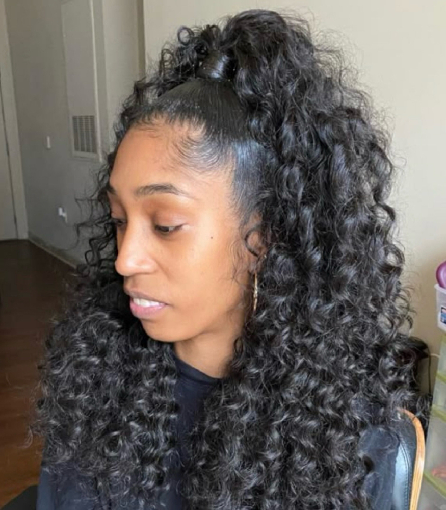 Half Up half Down Sew in