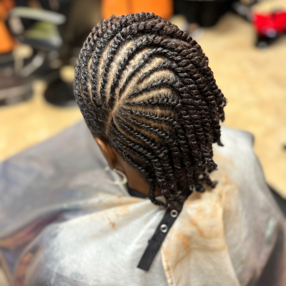 Basic Cornrow Style (no hair added) at Hair By ElahVee in Omaha, NE