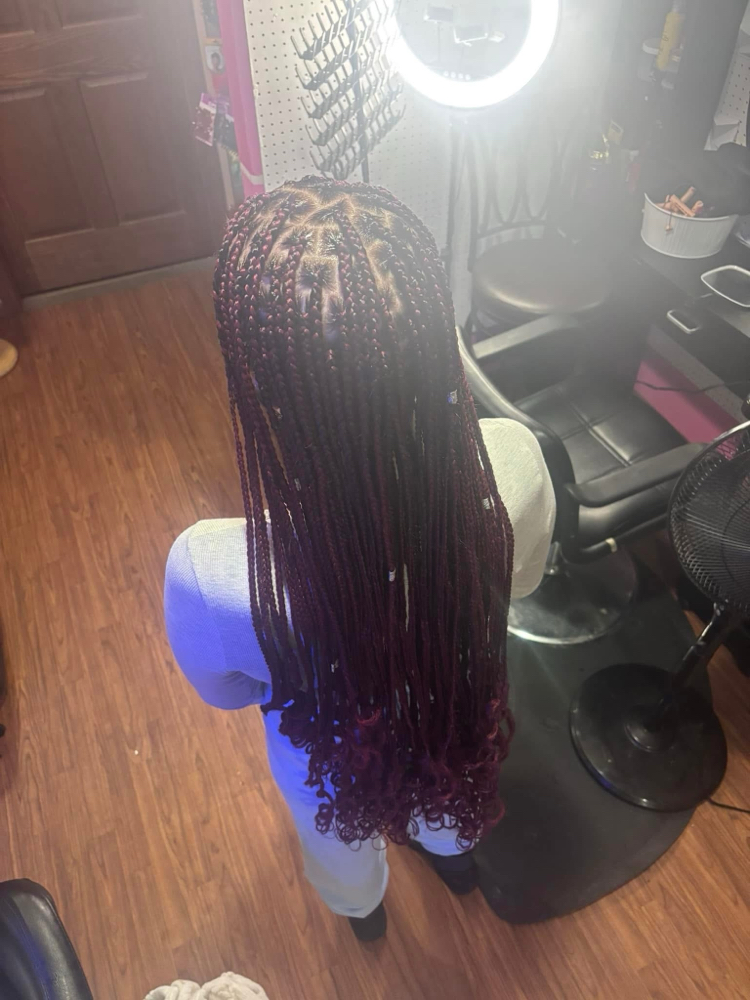 Large Knotless Box Braids