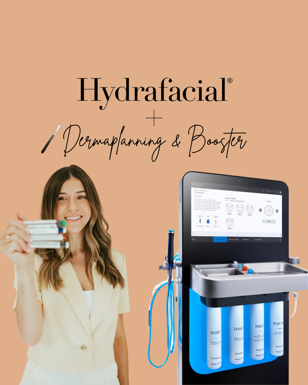 Deluxe Hydrafacial + Dermaplaning