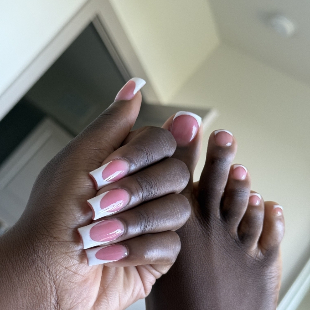 Frenchie Nails & Toes Combo at Nail Vibes Only in Desoto, TX