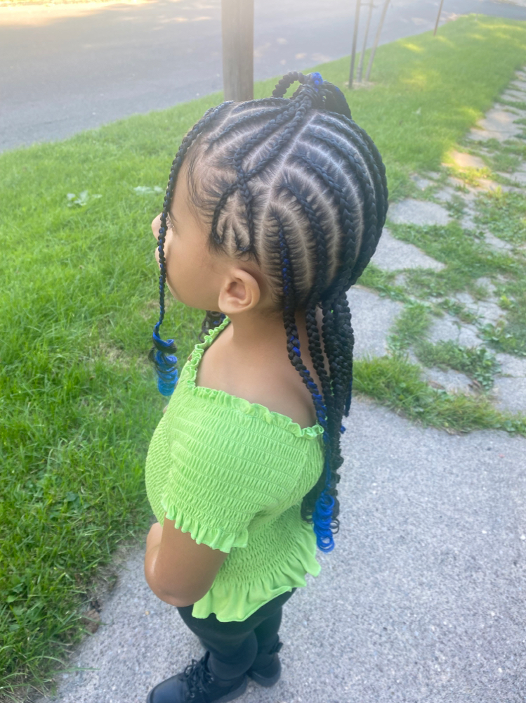 Kids Medium Braid Style W/ Hair