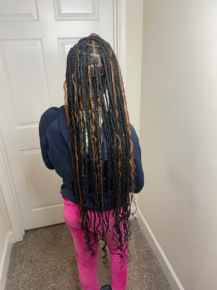 Medium Boho Knotless W/ Human Hair