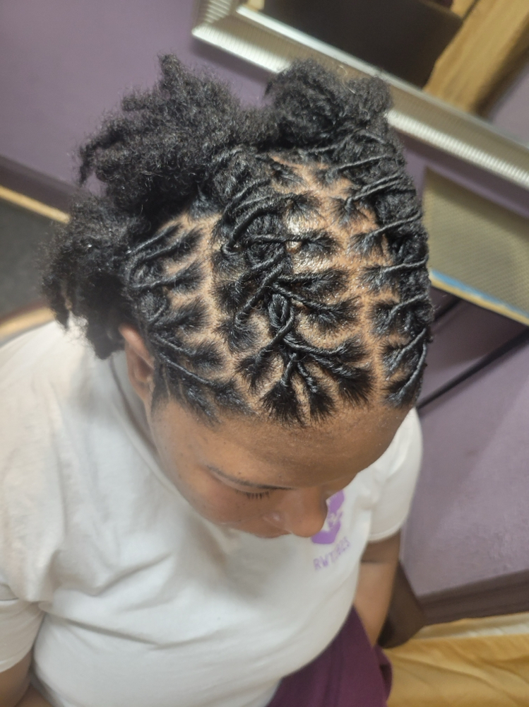 Loc Flat Twist/Barrel Twist at Royal Roots Natural Hair Salon Studio in Bowie, MD