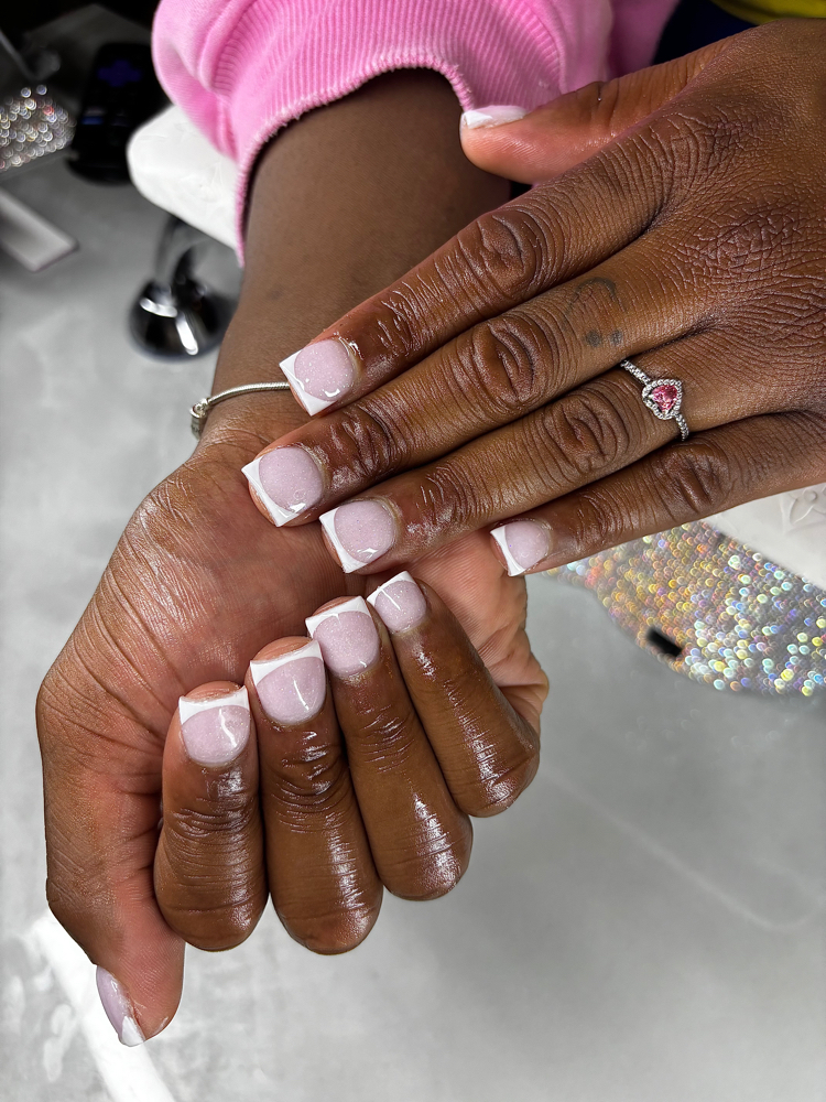 Acrylic French Tips at Ree Polished You in Broadview, IL