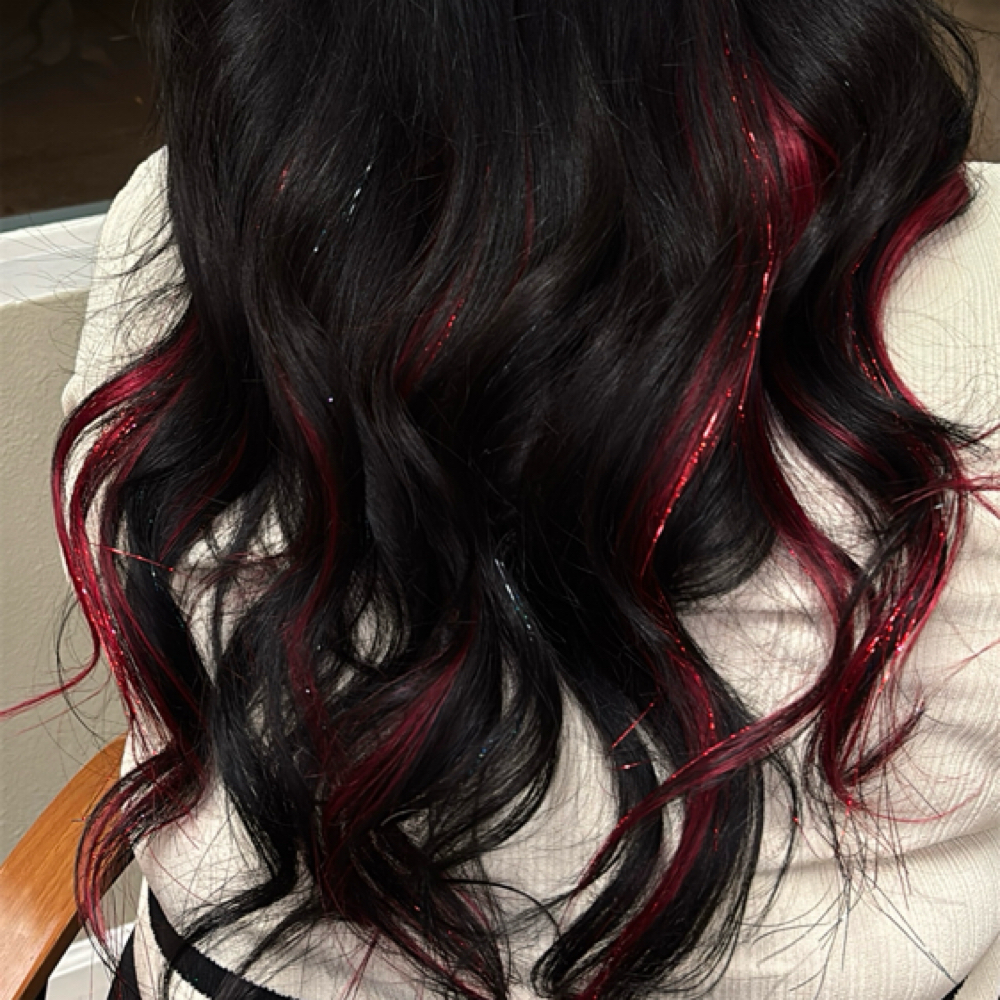 Hair Tinsel at La Quinta Salon and Day spa in CA, CA