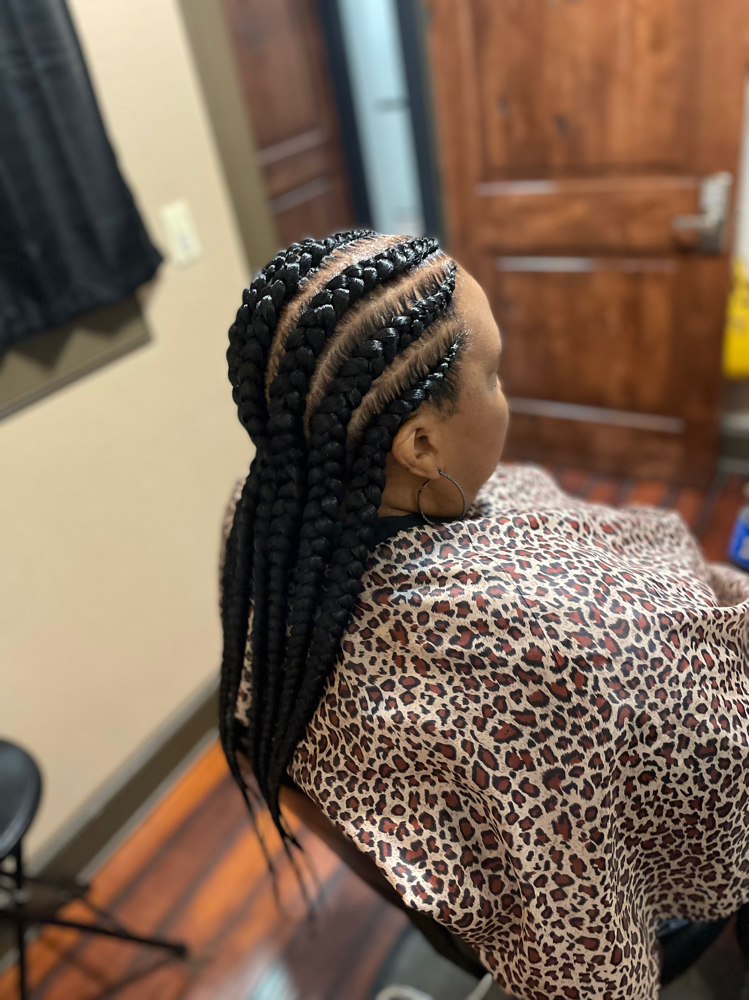 LARGE Feed In Braids-to The Back