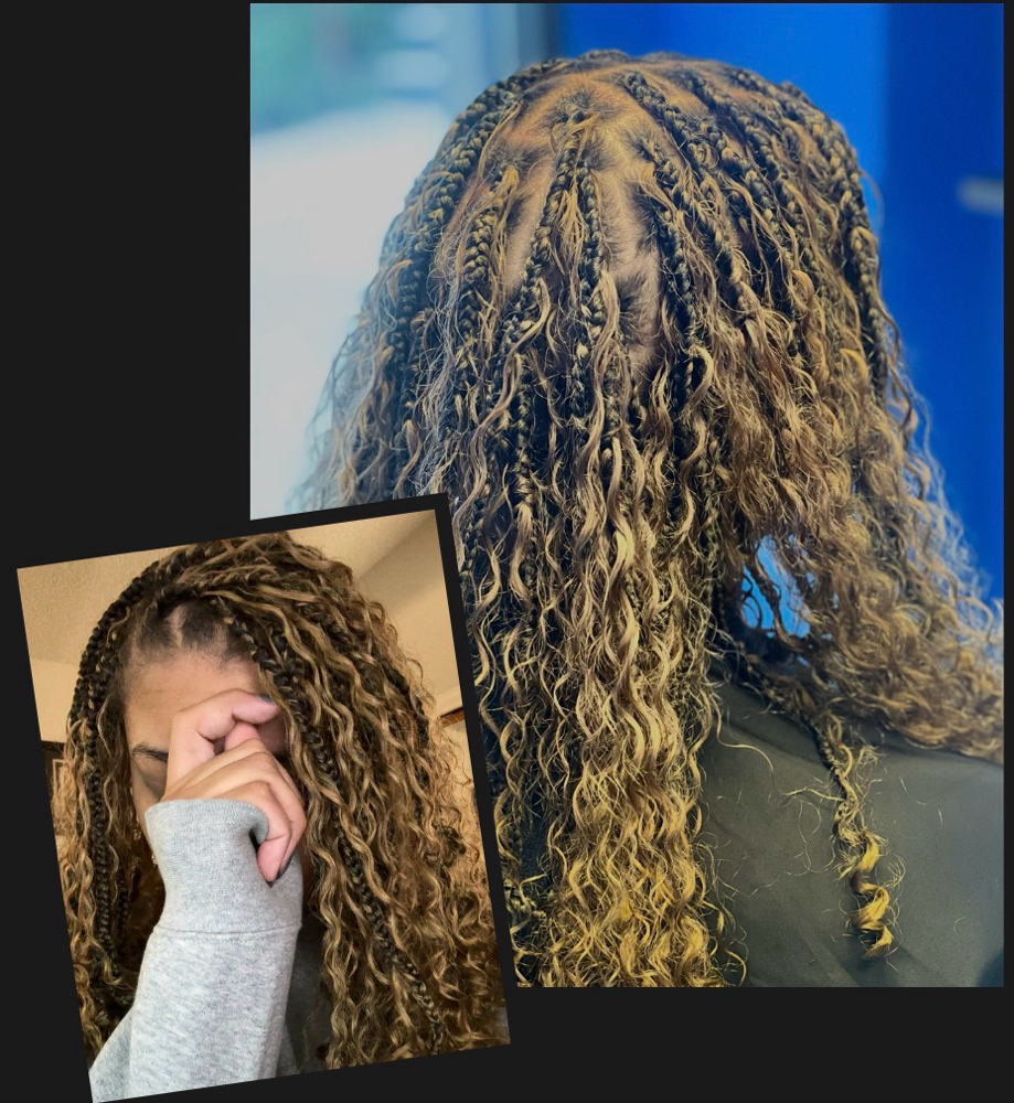 Medium Boho Bob Box Braids at Key Hair Architecture LLC in Aurora, CO