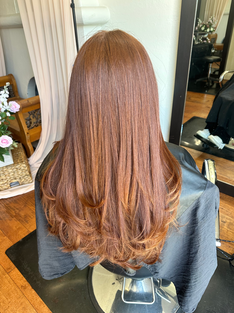 Retouch Color +blowout at AMBER ASHBY HAIR in Whittier, CA