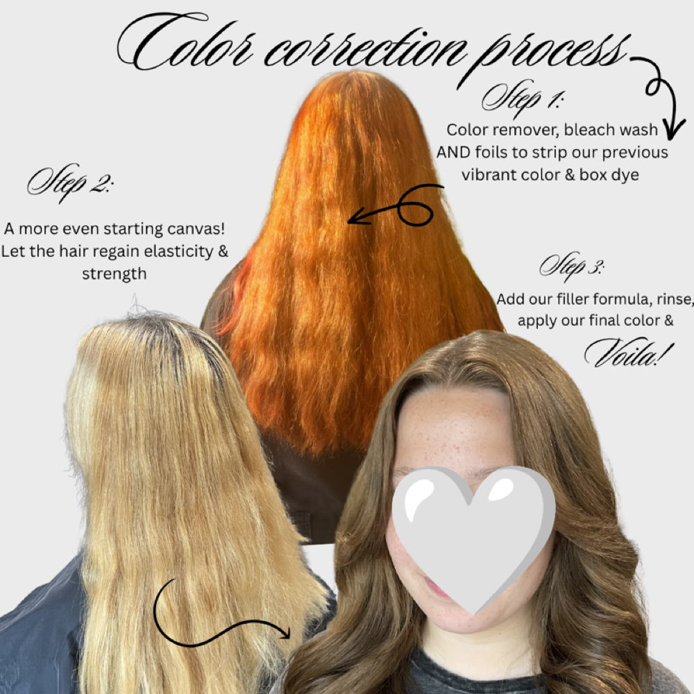 Color Correcting Service at SnoozeMua in West Saint Paul, MN