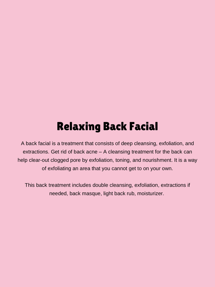 Relaxing Back Facial