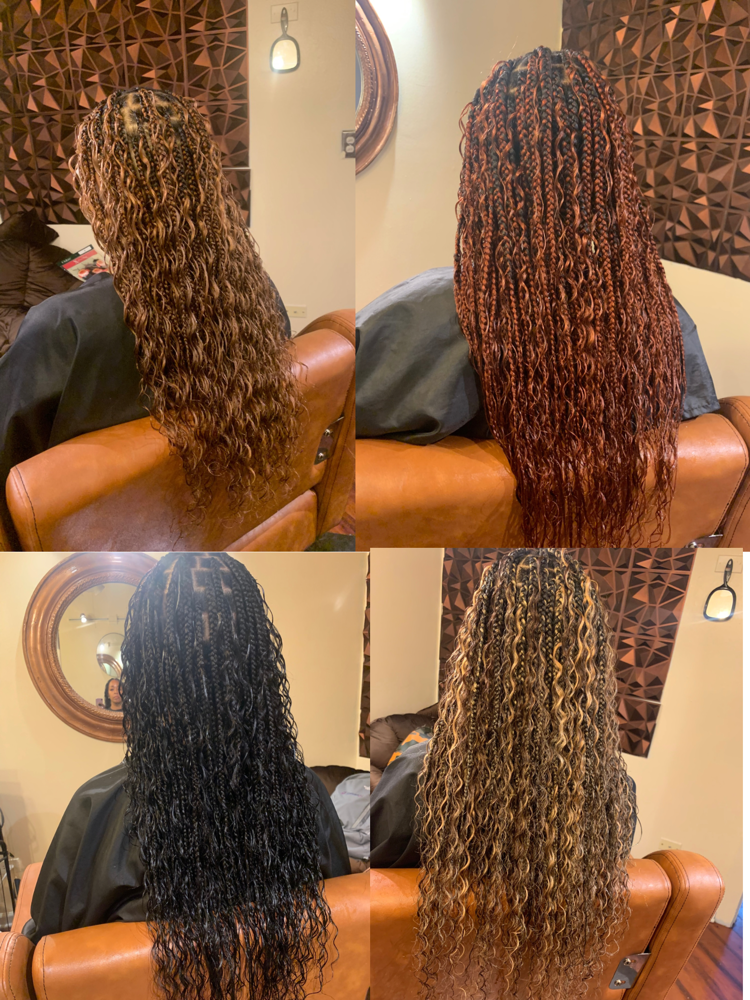 Med Human hair boho Knotless