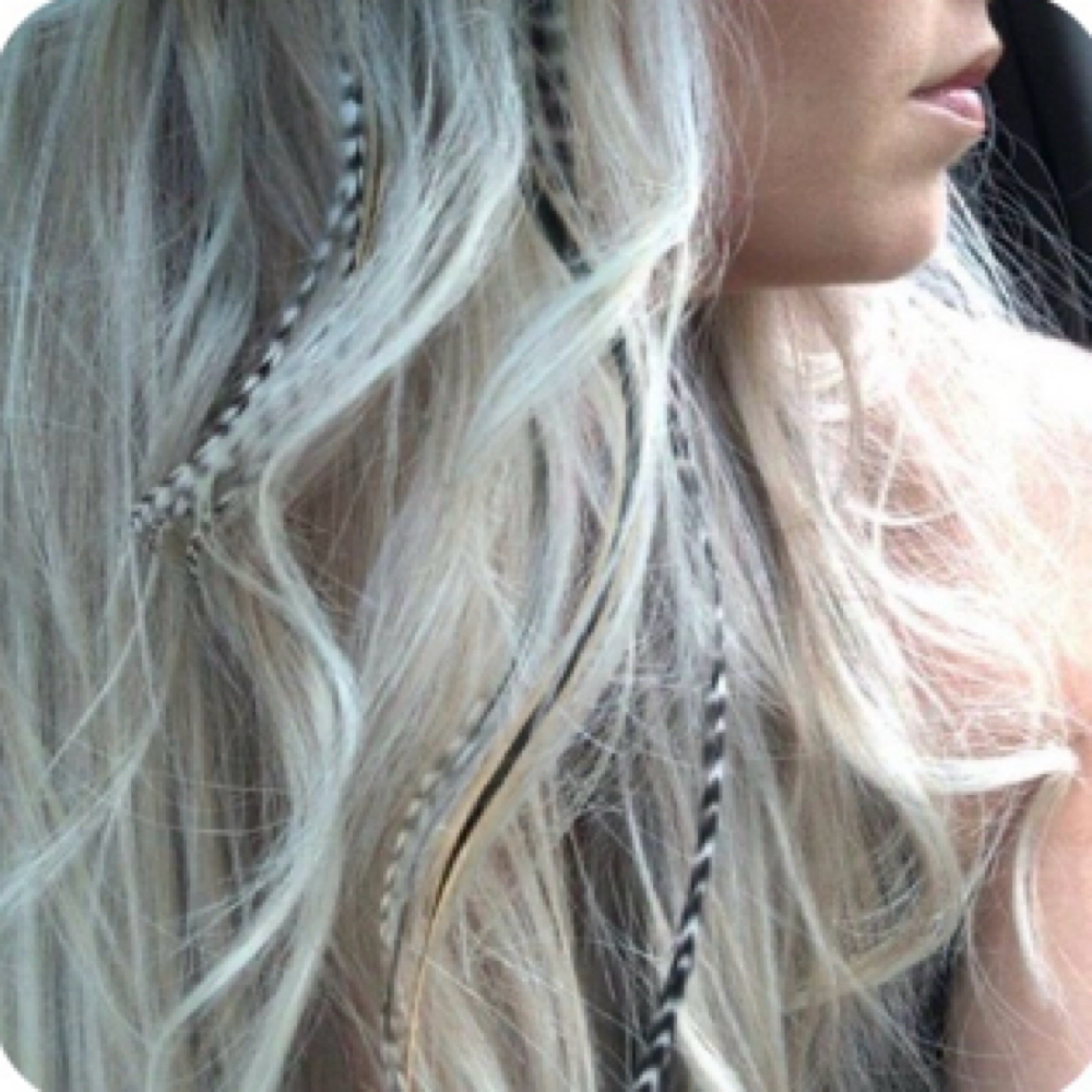 Feather In Hair | One Piece Beaded at lenasbeautyspott in Escondido, CA