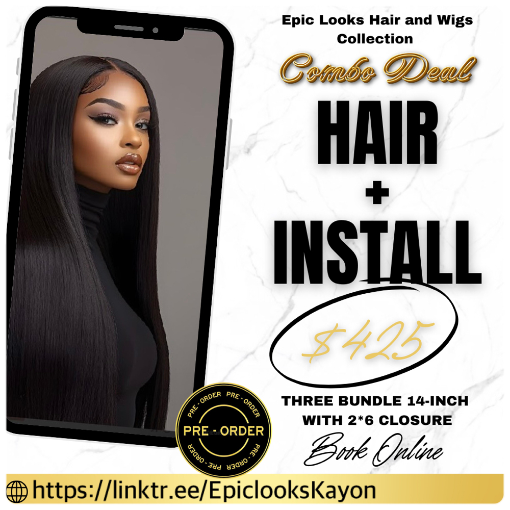 Sewin And Hair Package With Closur at Epic Looks Hair And Wigs Collection in Coral Springs, FL