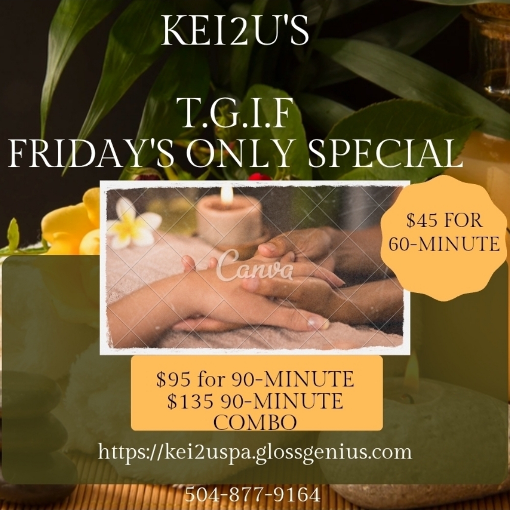 Kei2U T.G.I.F Friday Only Specials