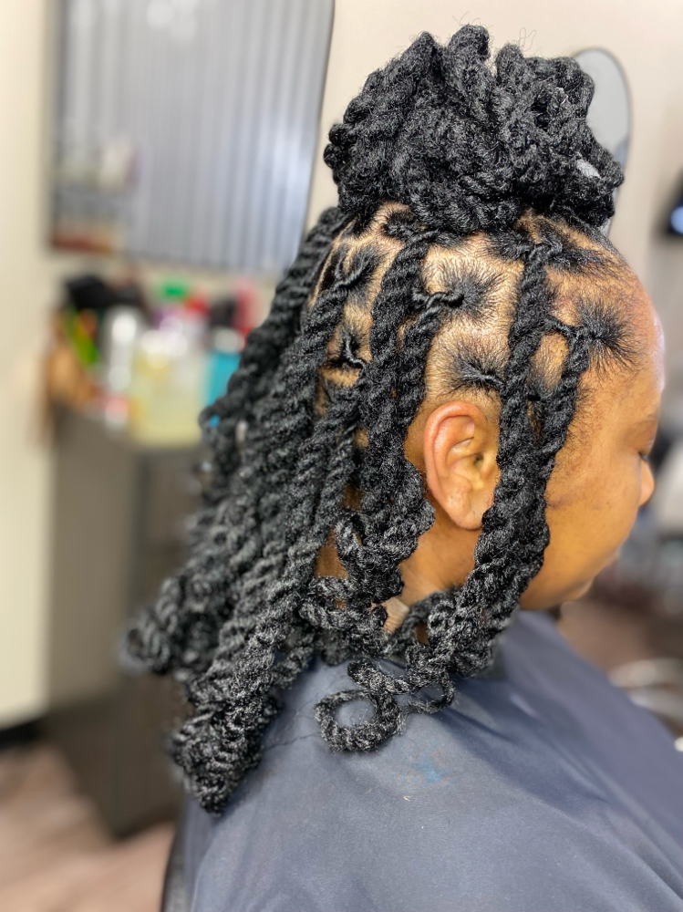 Invisible Locs (With Hair Added)