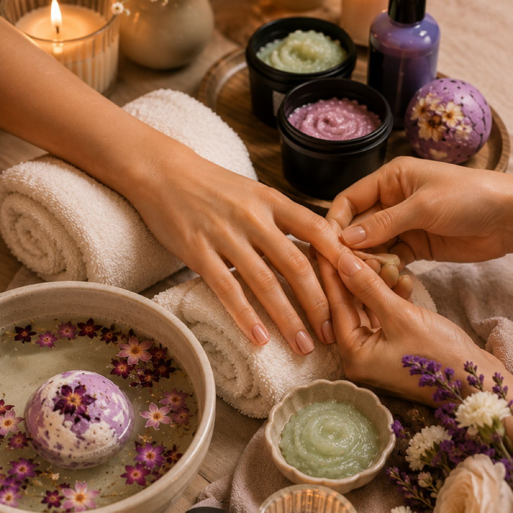 Deluxe Manicure by Lush at Ambertipz in Raleigh, NC