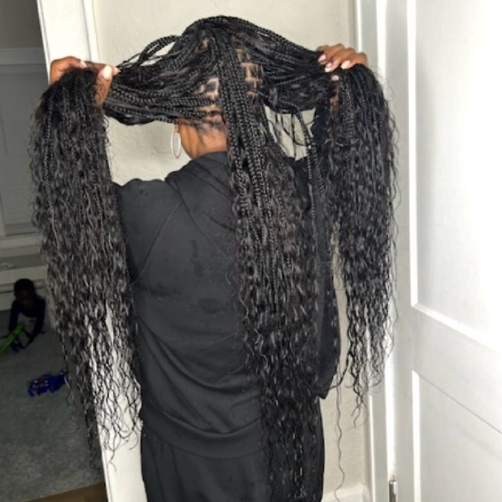Small Boho Knotless Waist Lenght at Meenahsbeauty in Clifton, NJ