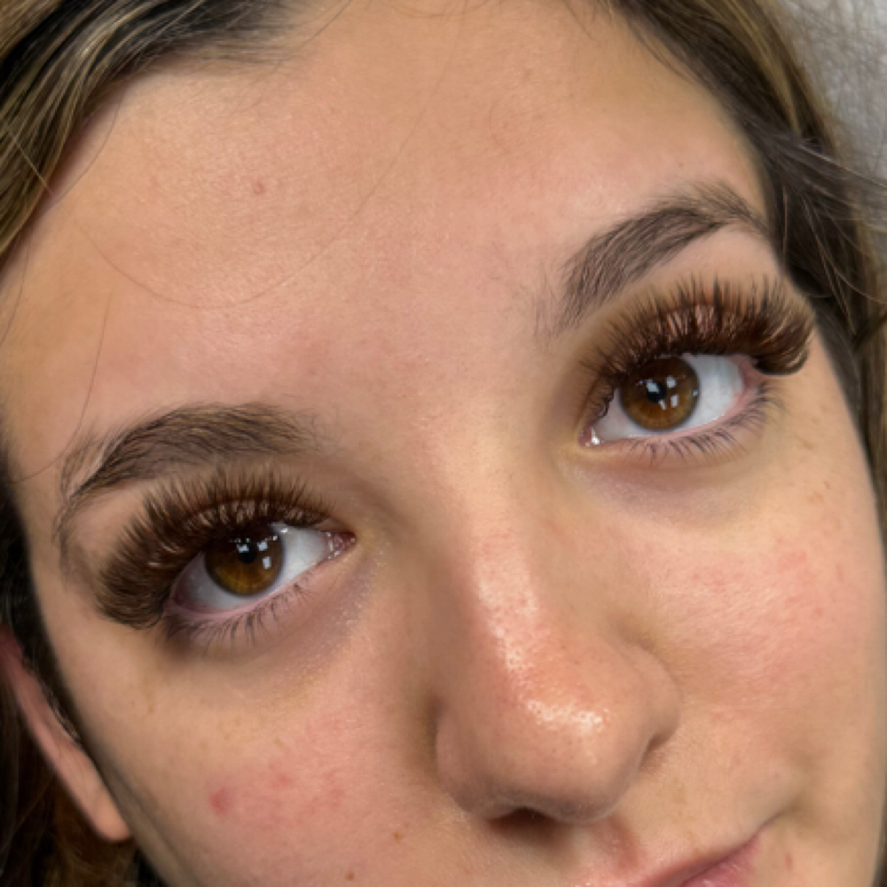 Brown Volume Lash Set at Banks Beauty Bar in Dallas, TX