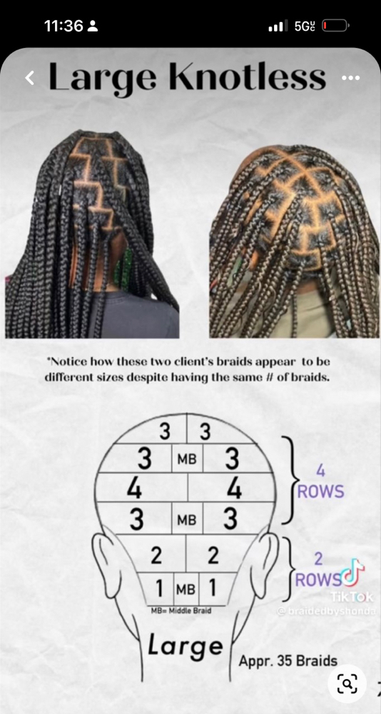 Medium Knotless at Beautiffied in Merrillville, IN