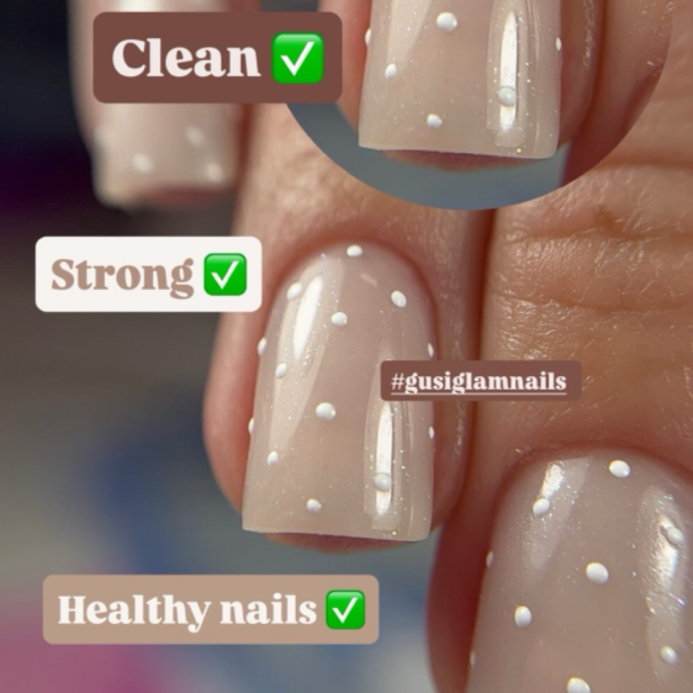 Rubber Base Manicure OLEKSANDRA at Gusi Glam Nails in Glendale, CO
