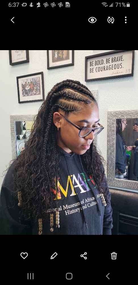 Ponytail or Feed-Ins Half Sew-In