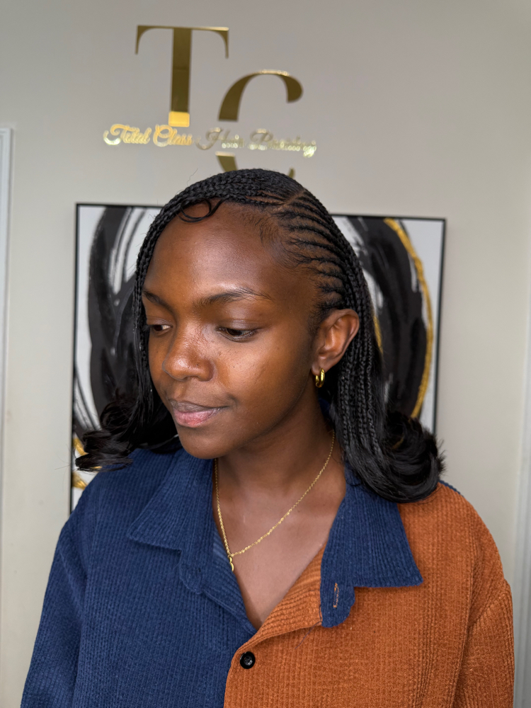 Fulani With Sew-in at Total Class Hair Braiding in Marietta, GA