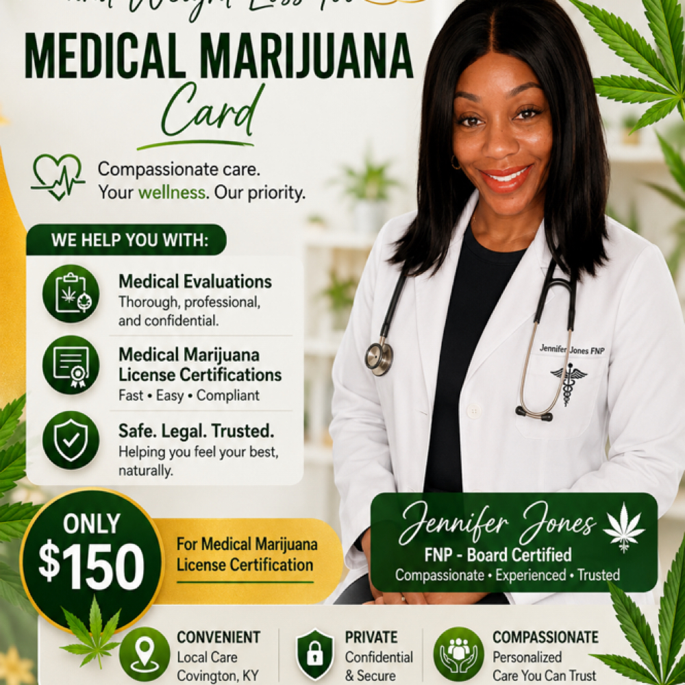 Medical Cannabis Card at Aesthetically You and Weight Loss Too in Covington, KY