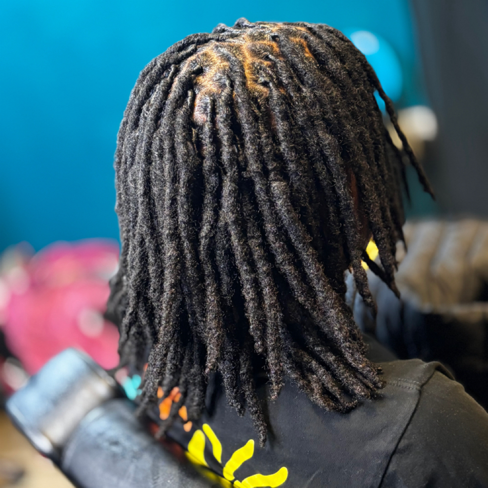 Loc Retwist-under 60 Locs at By Kaila Nichelle Beauty Studio in Parkville, MD