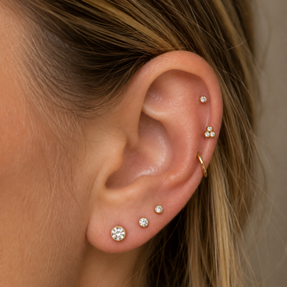 Ear Piercing at The Girly Birds in Dripping Springs, TX