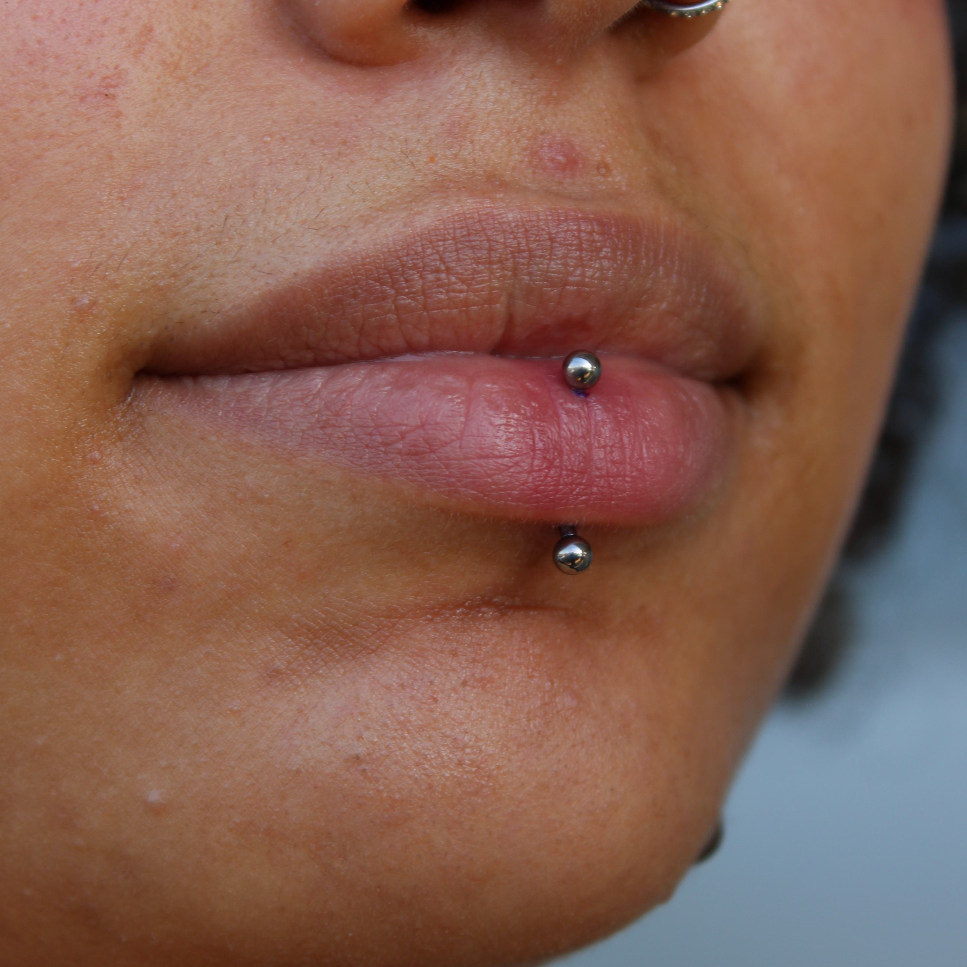 Vertical Lip Piercing (Age 16+) at Inferno Body Arts in Madison, WI
