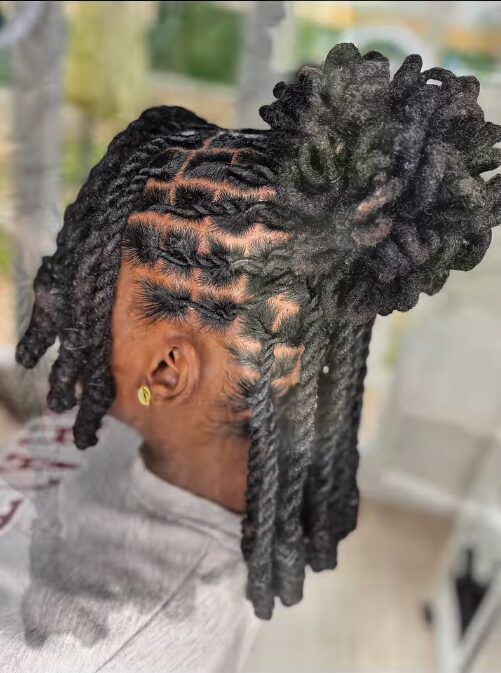 Half Up, Half Down With Bun at Estrebeautyy in Columbia, MO