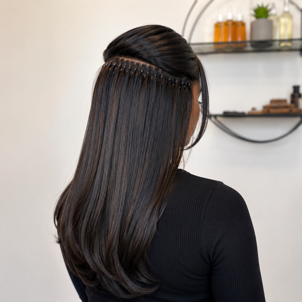 Beaded Weft Extensions at LLuxe Links in Brooklyn, NY