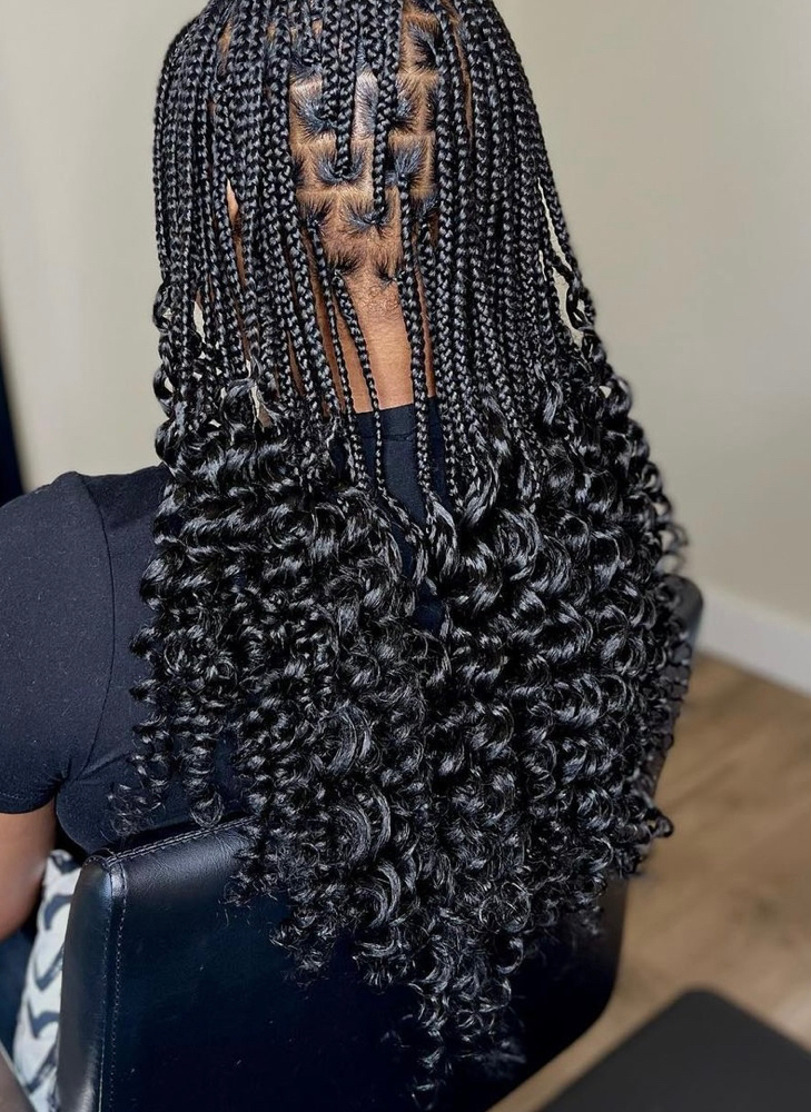 Med Knotless Rod Curls - Ends Only