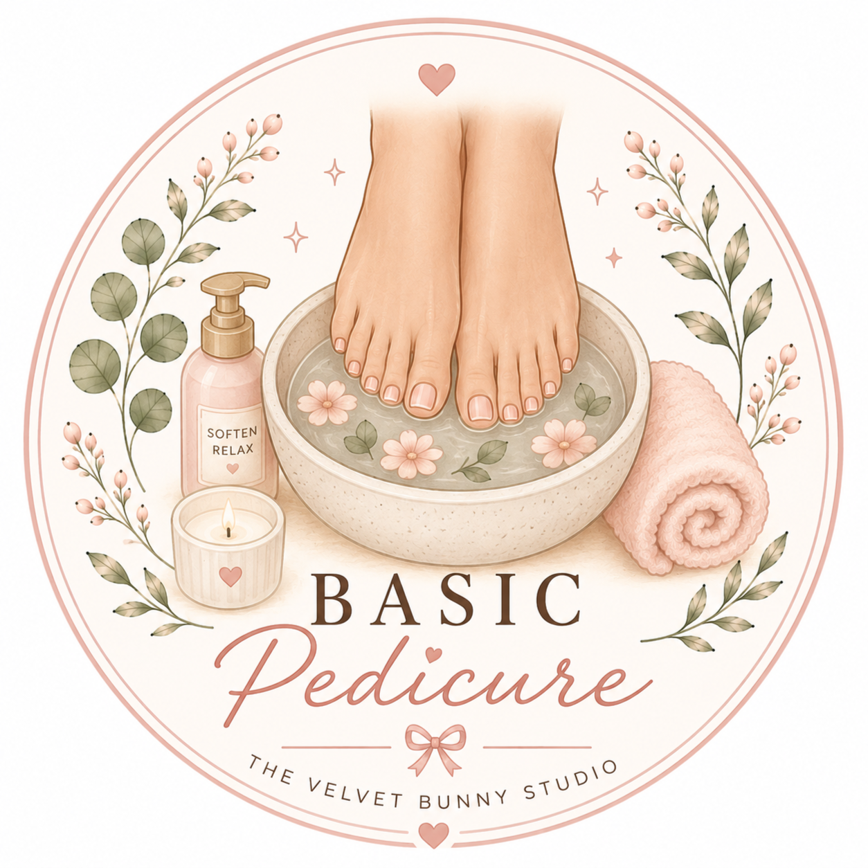 Basic Pedi at The Velvet Bunny Studio in Tulsa, OK