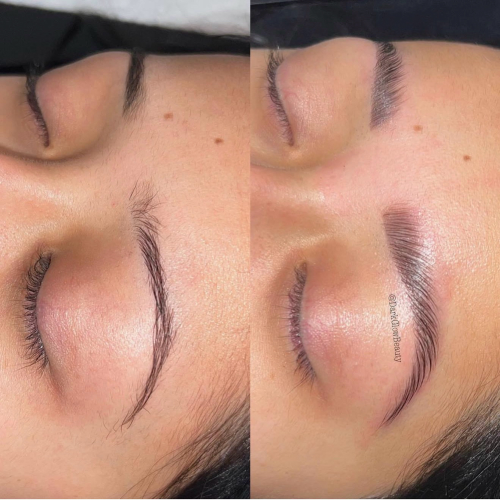 Brow lamination at Dark Glow Beauty in Lexington, KY