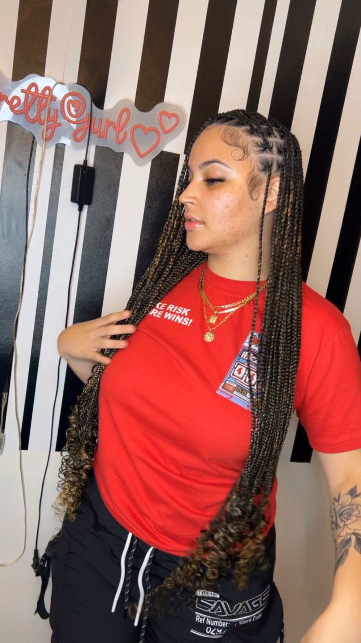 Smedium Knotless at LaNaya Styles in Gastonia, NC