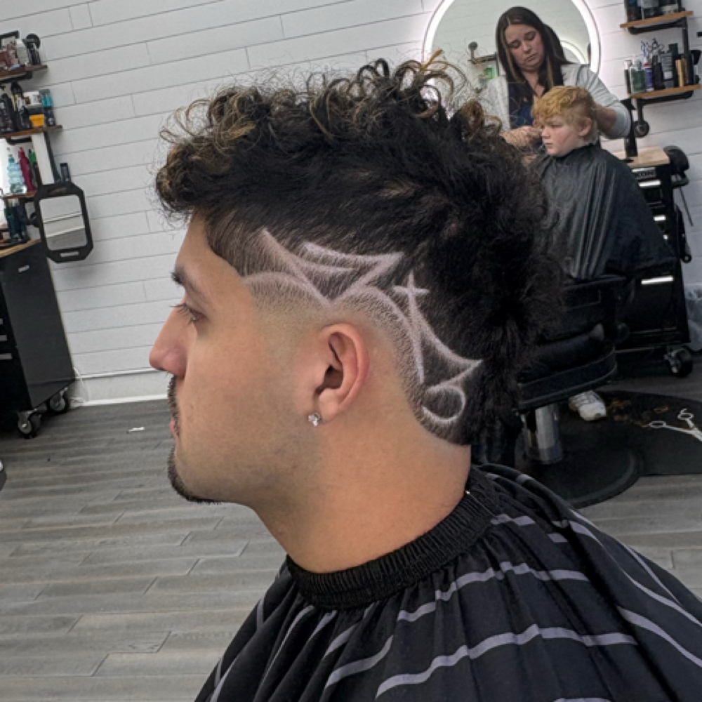 Men’s Haircut & Design at H & B House Of Hair in Sterling, IL