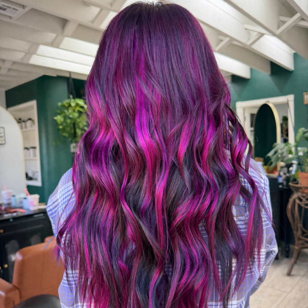 Tape-in Extension Install at Velvet Moon Hair & Nails Studio in Ventura, CA