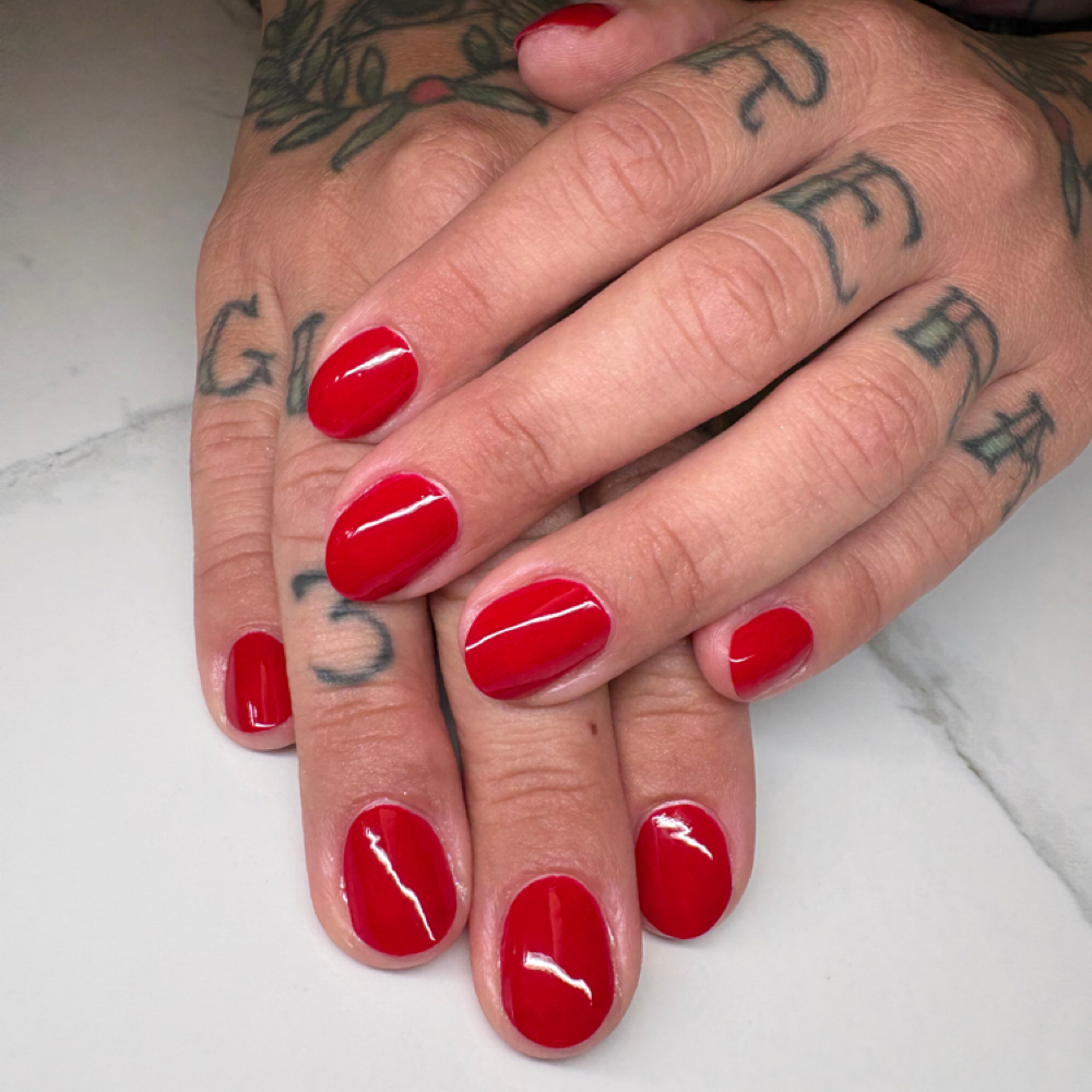 Russian Mani with Dazzle Dry Polish at Prizm Handz in Wheat Ridge, CO