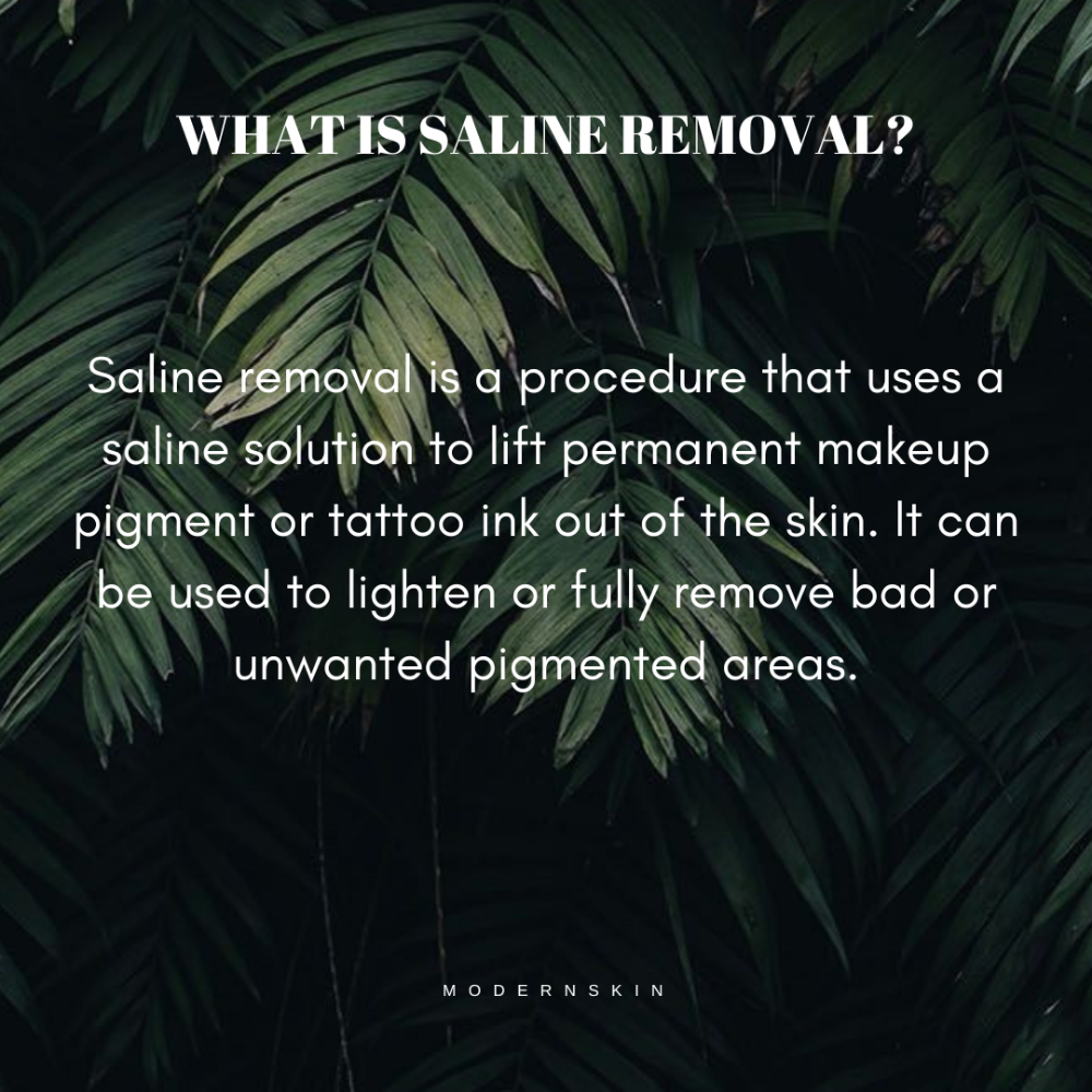 SALINE BROW REMOVAL