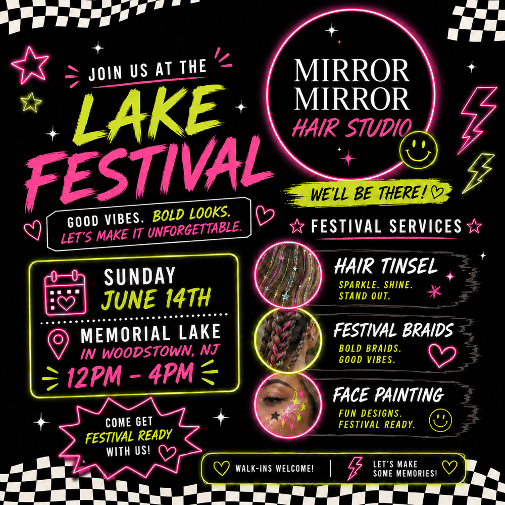 Festival Wait List at Mirror Mirror Hair Studio in Woodstown, NJ