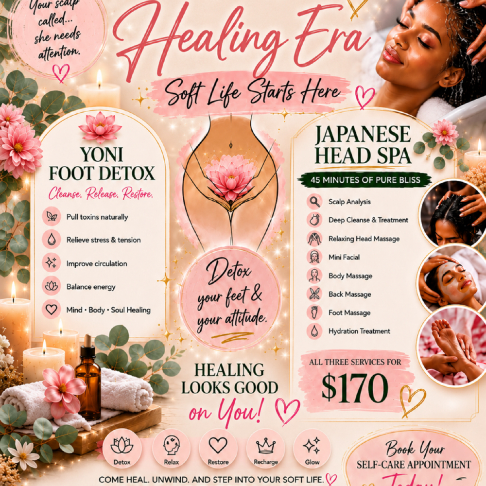 Yoni + Foot Detox + Head Spa at The Yoni Wellness Spot in El Centro, CA