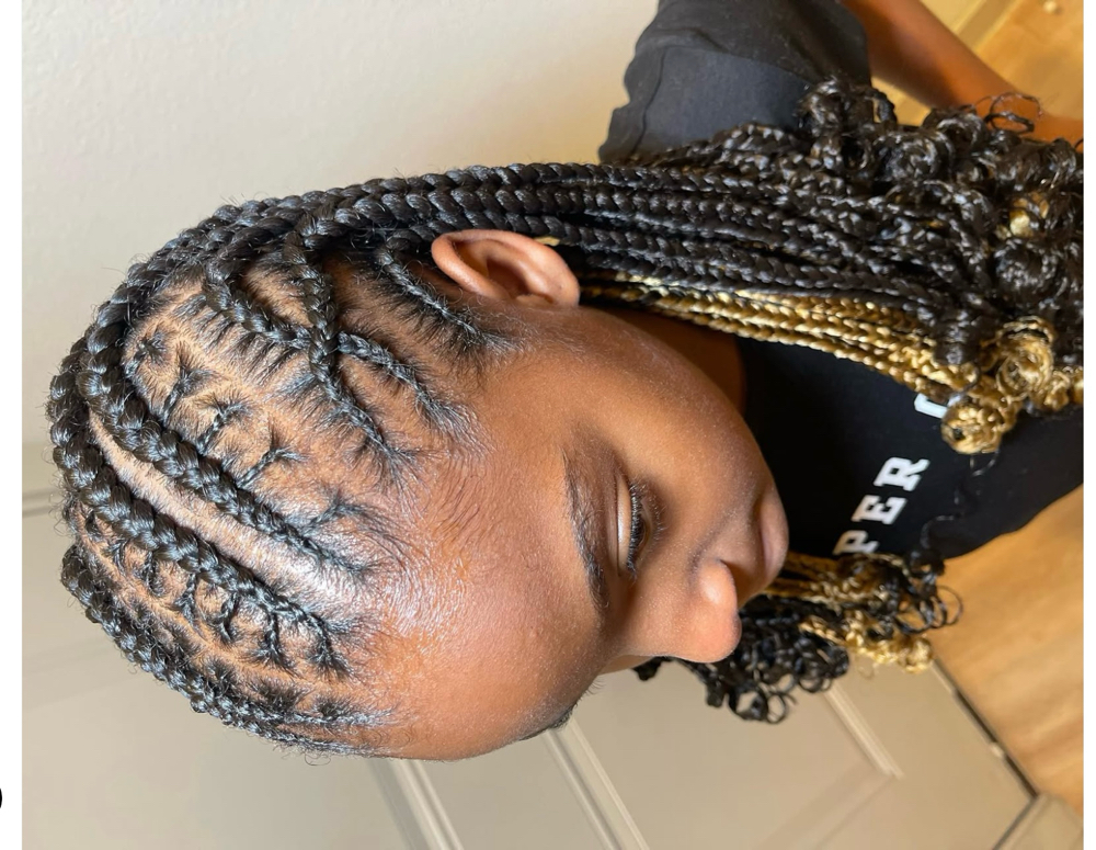 Kid Fulani Braids (age 8-12) at A Daye’s Journei Beauty Bar in DeSoto, TX