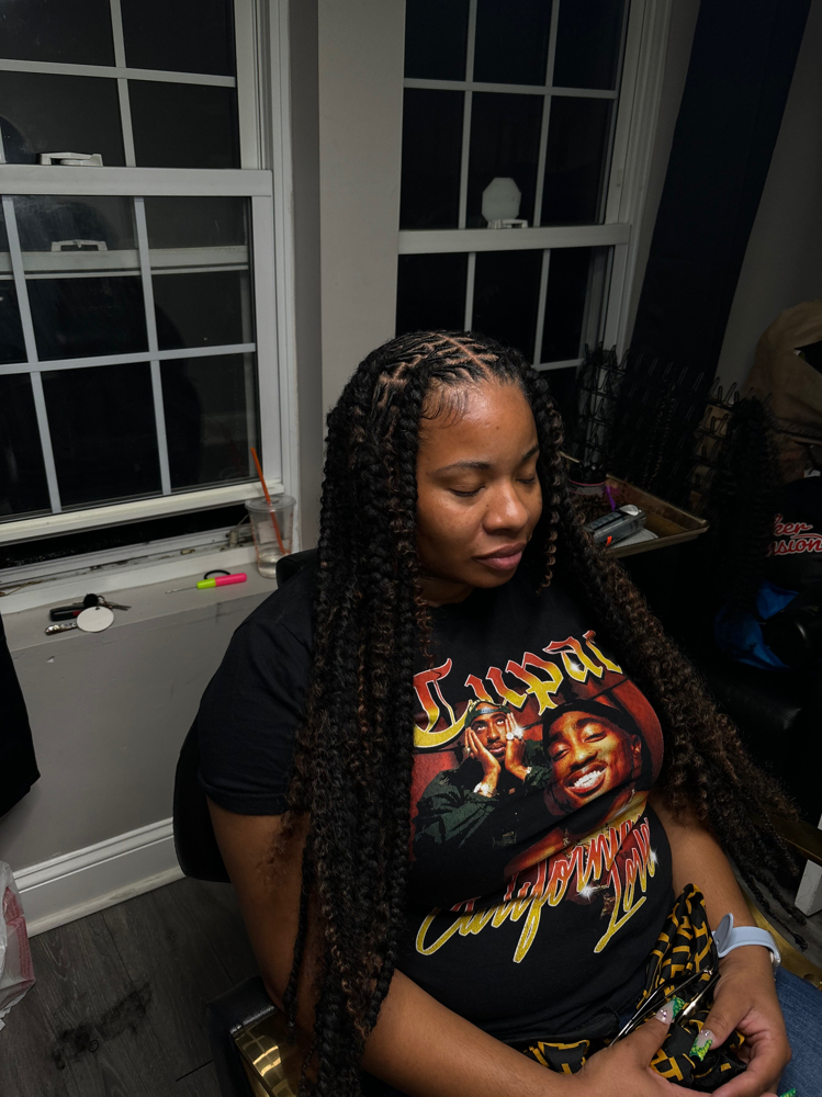 Loc Style With Hair Added