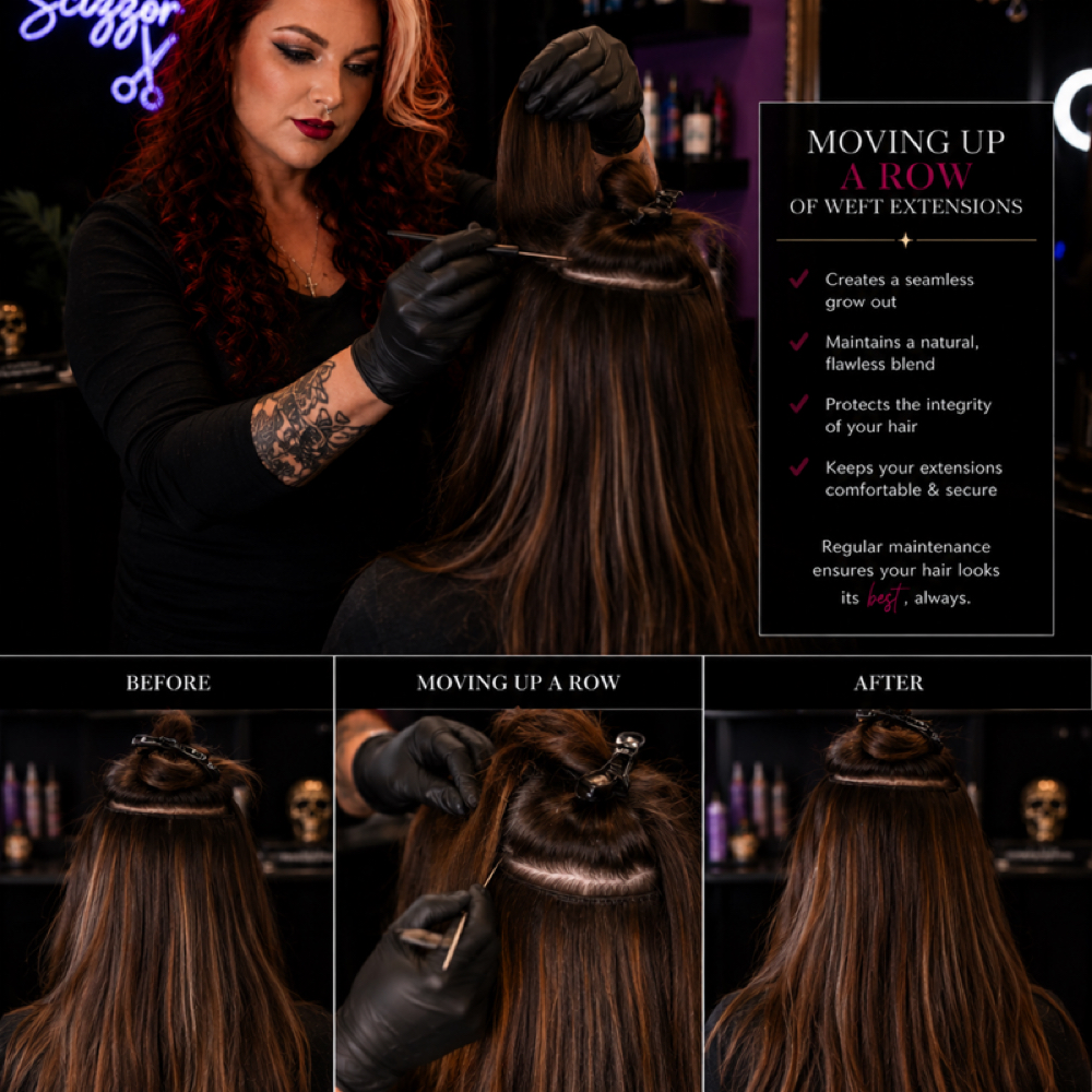 Weft Extension 1 Row Move up at Twisted Scizzors in Spanish Fort, AL